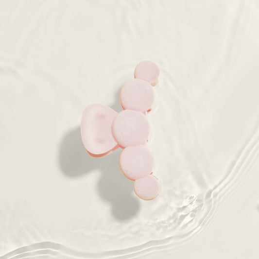 The Christy velvet vintage claw clip pink