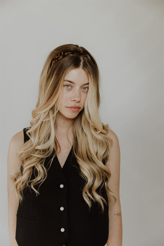 The Carolyne Headband Tortoise Dark